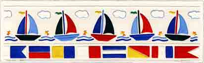 full sail embossed sailboat art and sailboat gifts, sailboat paintings and sailboat prints by artists Jane Billman and Gregg Billman