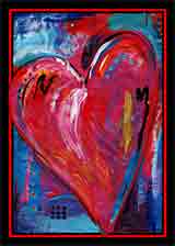 heart red hearts art, hearts gifts, hearts prints and hearts paintings, hearts prints by artists Jane Billman and Gregg Billman