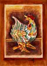 hen looking country art, country gifts, country prints and country paintings by artists Jane Billman and Gregg Billman