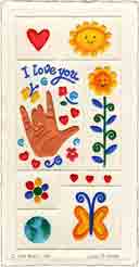 i love you, sign language art and i love you sign language gifts, sign language prints and i love you sign language gifts, paintings and sign language paintings, sign language art and art and gifts by artists Jane Billman and Gregg Billman