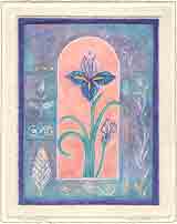 iris reticulata embossed botanical, flowers and plant life art and gifts, embossed botanical, flowers and plant life gifts, embossed botanical, flowers and plant life paintings and prints by artists Jane Billman and Gregg Billman