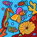 sea of jewels sea life art and sea life gifts, sea life paintings and sea life prints by artists Jane Billman and Gregg Billman