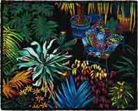 tropical garden embossed botanical, flowers and plant life art and gifts, embossed botanical, flowers and plant life gifts, embossed botanical, flowers and plant life paintings and prints by artists Jane Billman and Gregg Billman